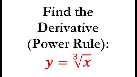 Power Rule of Derivatives (Calculus) - Worked Example #2