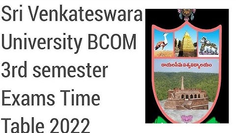 Sri Venkateswara University BCOM 3rd semester Exams Time Table 2022|SVU degree exams timetable 2022