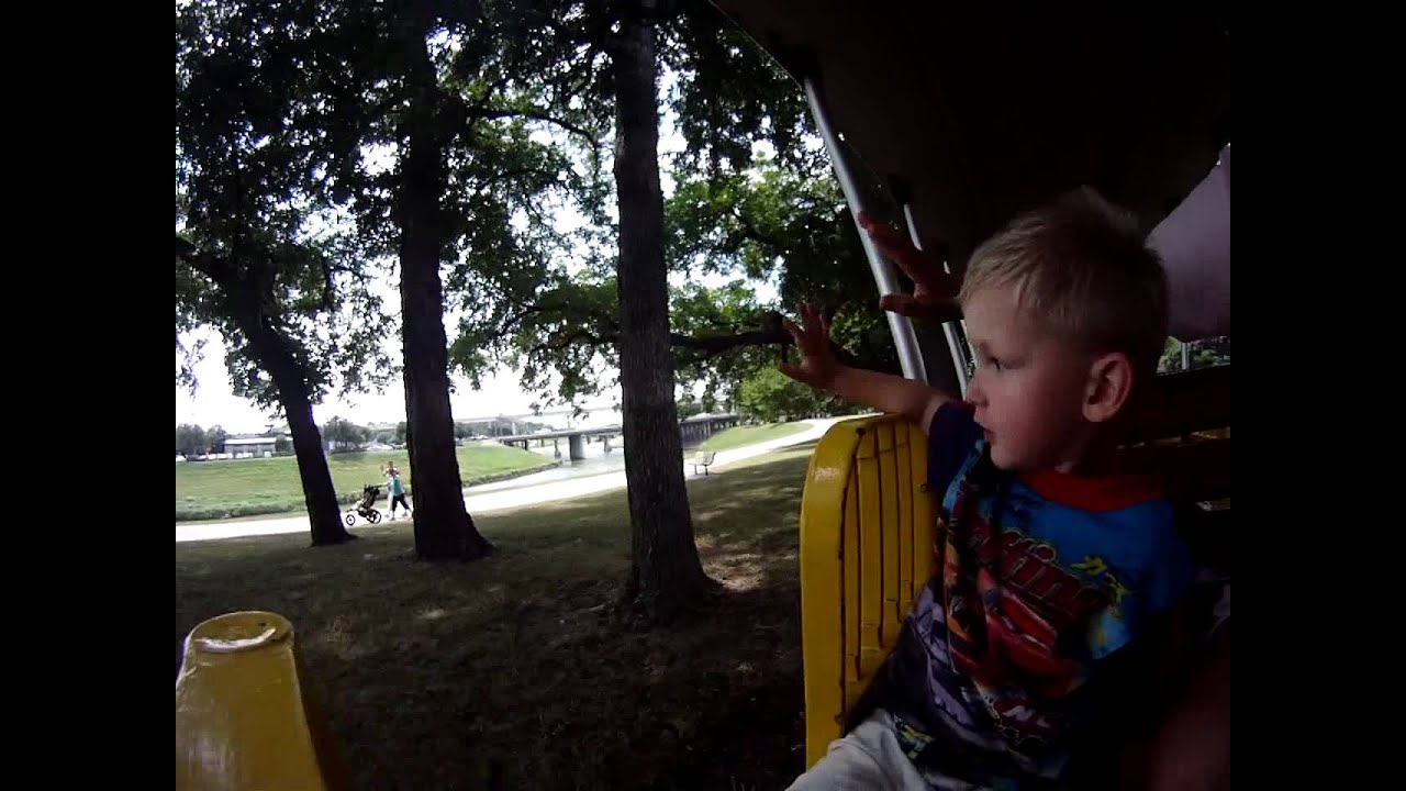 Mom and William Dean on the train at Trinity Park May 26, 2012 2