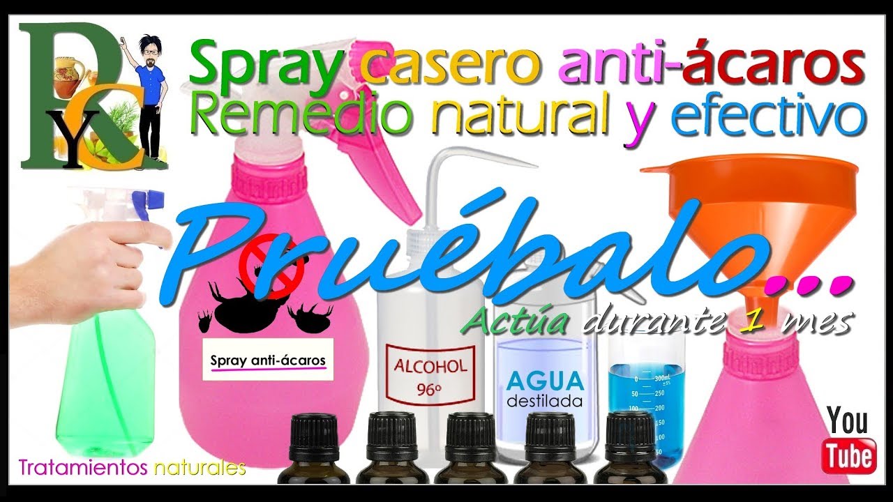 Spray para eliminar los ácaros, Remedio natural y efectivo contra los ácaros, Remedios Y Caseros remedios caseros para el colesterol