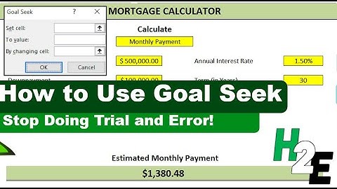 Use Goal Seek Instead of Doing Trial and Error in Excel