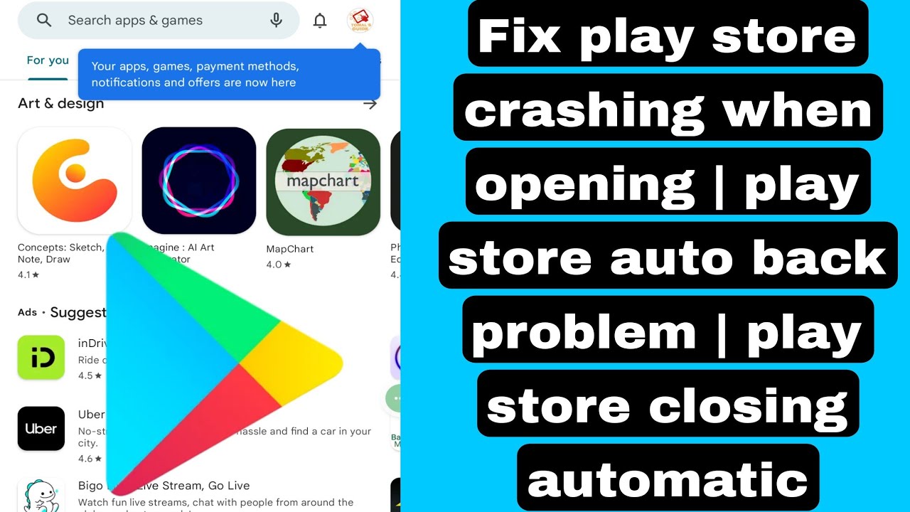 Fix Play Store Crashing When Opening Play Store Auto Back Problem Fix Play Store Crashing When Opening Play Store Auto Back Problem