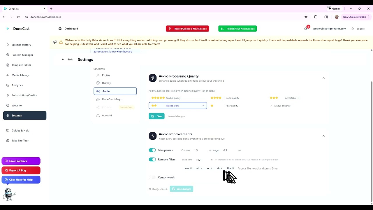 Account Level Settings