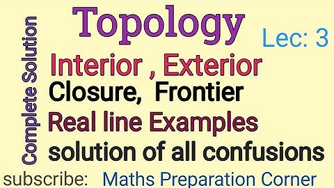 Interior, Exterior, Closure & Frontier in Topology .  Explanation with Examples in urdu #PPSC