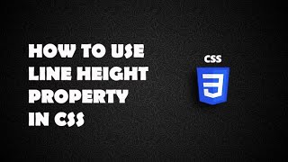 How to use line height property in CSS