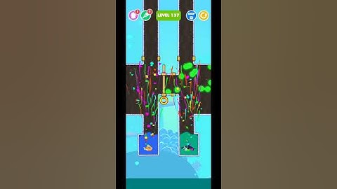 Save The Fish Pull The Pin Level-137 Walkthrough Game Play || Fishdom Android And IOS Game Plays