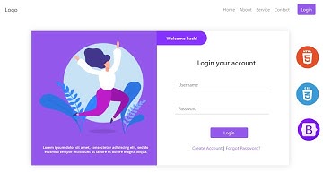 Login Page with HTML, CSS, Bootstrap | Step-by-Step Tutorial | Full source code link in description