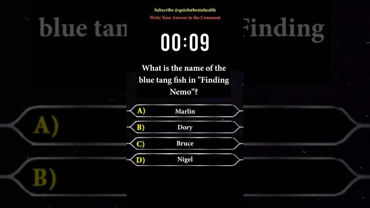 "Finding Nemo" Movie Question