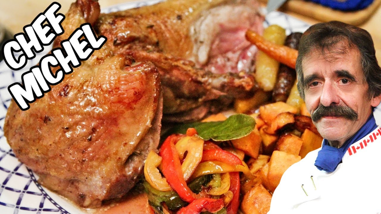 Garnis Roti Canard rôti garni façon crapaudine - YouTube
