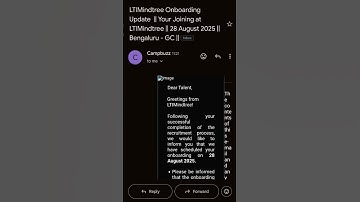 Lti Mindtree new onboarding update.#ltimindtree #coding #onboard