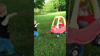Homemade Little Tikes Cozy Coop Swing For Toddlers, Fun Kids Stuff