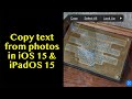 Copy Text from Photos Using Your iPhone or iPad if Using iOS 15 or iPadOS 15