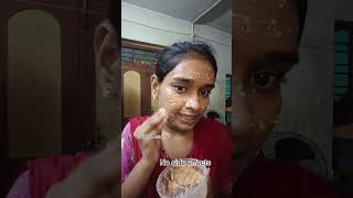 Summer face pack 🌞⛱️#skincare |#instantglow#brightskin |Tomato green gramface pack#shorts#shortsfeed