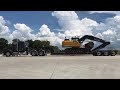 Hauling John Deere excavator, Heavy haul trucking | loud pipes & JAKE BRAKE