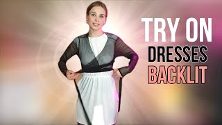 Harmony Of Light And Style: Try On Dresses Backlit