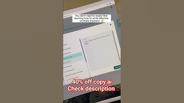 get 40% off https://www.copy.ai/?via=4fb76e #copy #ai #artificialintelligence #affiliatemarketing