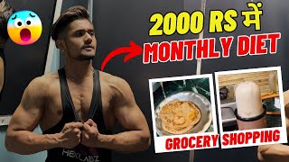 Indian Aesthetic Monthly Grocery Shopping under 2000Rs | Road to Aesthetic Physique Ep-04