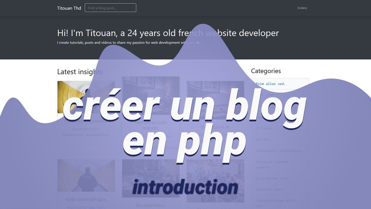TUTO PHP #1 | CRÉER UN BLOG | Introduction - YouTube