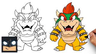 how draw bowser super mario