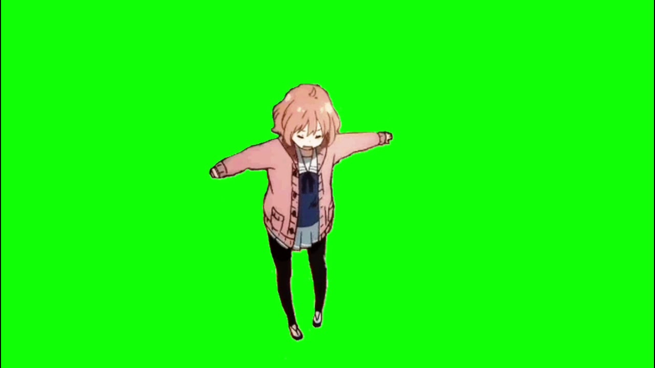 ️GREEN SCREEN EFFECTS: anime girl intro - kyoukai no kanata - YouTube