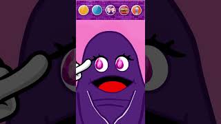 How to transform Grimace into a beautiful girl | GRIMACE MAKEOVER #Idnanimation #shorts #grimace