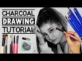 How to Draw Using Charcoal Tutorial | Dry Brush Technique Ariana Grande Philippines