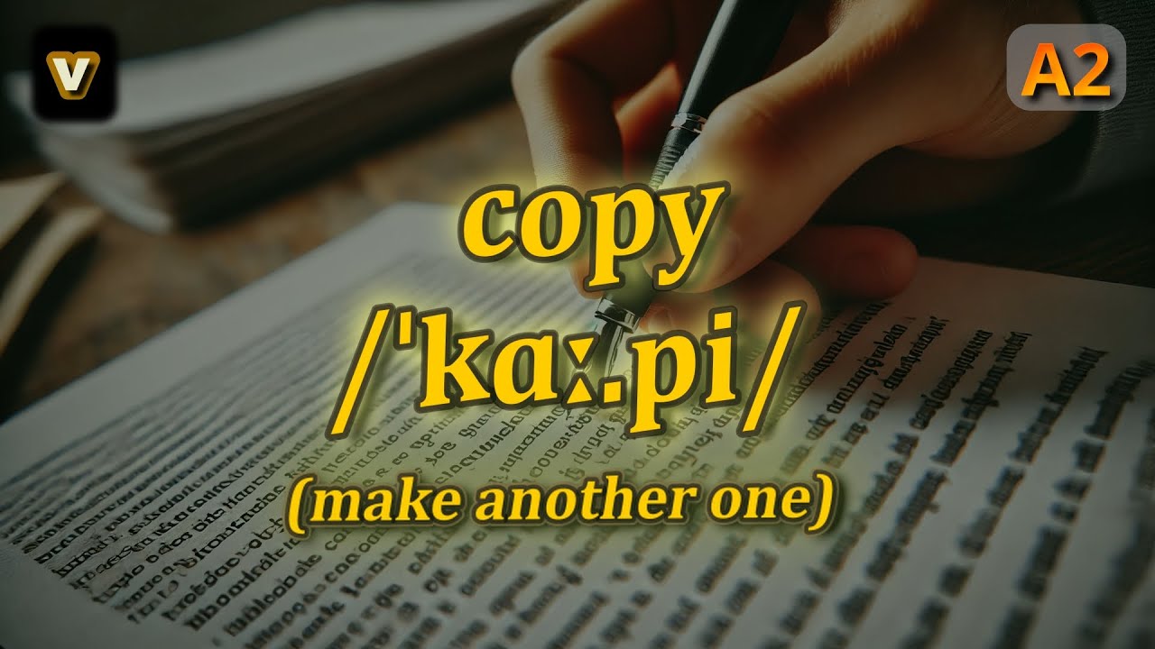 [v] Copy meaning (make another one) with 5 examples - YouTube