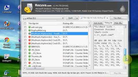 huong dan phuc hoi du lieu da bi xoa bang RECUVA