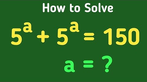 USA Olympiad Exponential Equation: solve for a