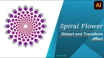 Spiral Flower Design using Distort and Transform effect | Adobe illustrator Tutorial | G.T.