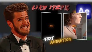 Text Animation Like @ItzFk001 (Free Project File!) | Itztic_Editz