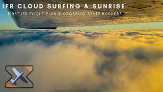 IFR Sunrise & Cloud Surfing from FL to GA (C177B)