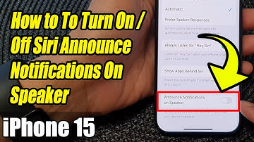 🔊iPhone 15/15 Pro Max: How to To Turn On/Off Siri Announce Notifications On Speaker