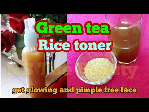 Diy skin toner|green tea,rice toner to get glowing, anti ageing, acne free skin|NS The Beauty|hindi|