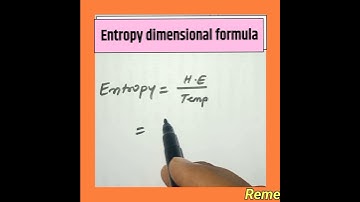 How to remember tough dimensional formula | Entropy | #shorts #ytshorts #backtobasics