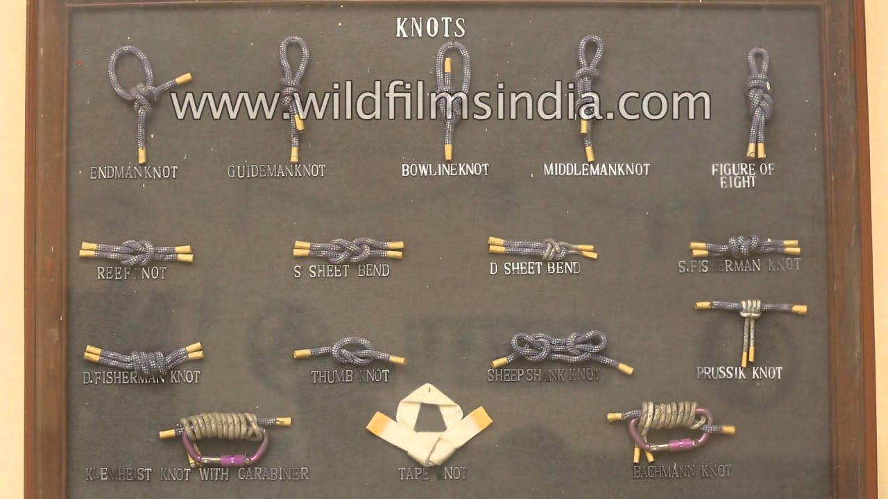 Rope Knots for mountaineering, displayed at HMI, Darjeeling YouTube