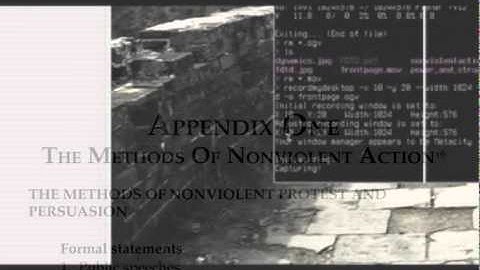 Videoblog on the Nonviolent Resistance Guides by Gene Sharp