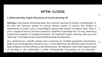 MTTM 11 Ignou Solved Assignment 2020-21