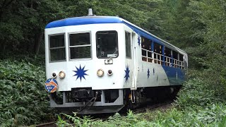 【4K】JR木次線　奥出雲おろち号　DE15-1558号機牽引+12系客車