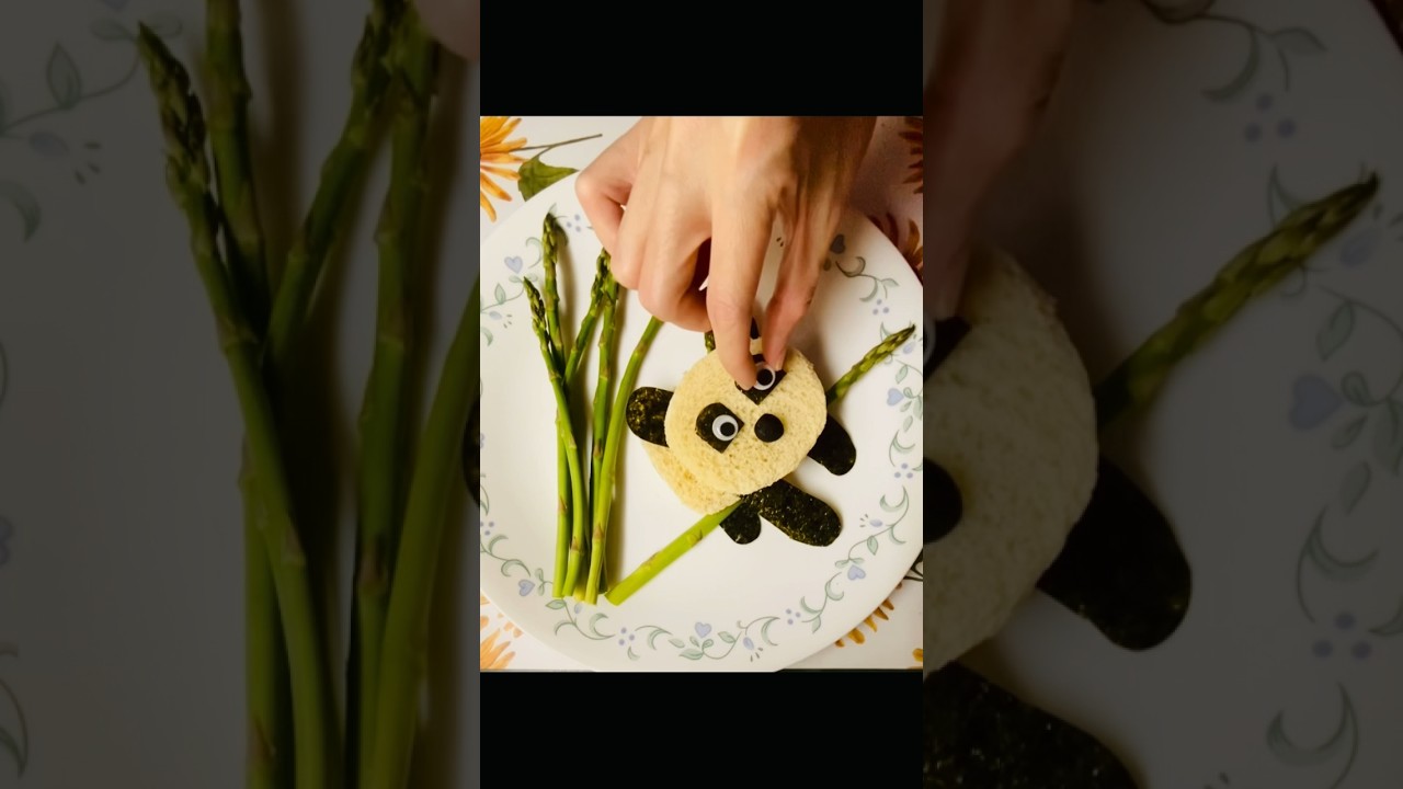 Make a super simple sandwich animal decoration / food art / panda 🐼 