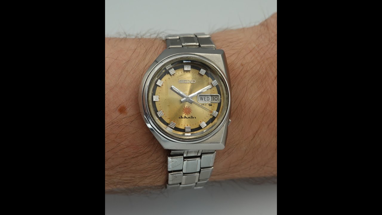 1972 Seiko Advan Asymmetrical men's vintage automatic watch. Model