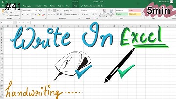 Write In Excel | Inking In Excel | Pen Tablet or Mouse