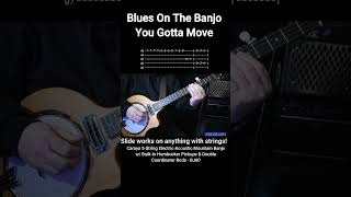 Banjo Blues (Slide) You Gotta Move - Caraya 5-String Electric-Acoustic Mountain Banjo Demo/Lesson