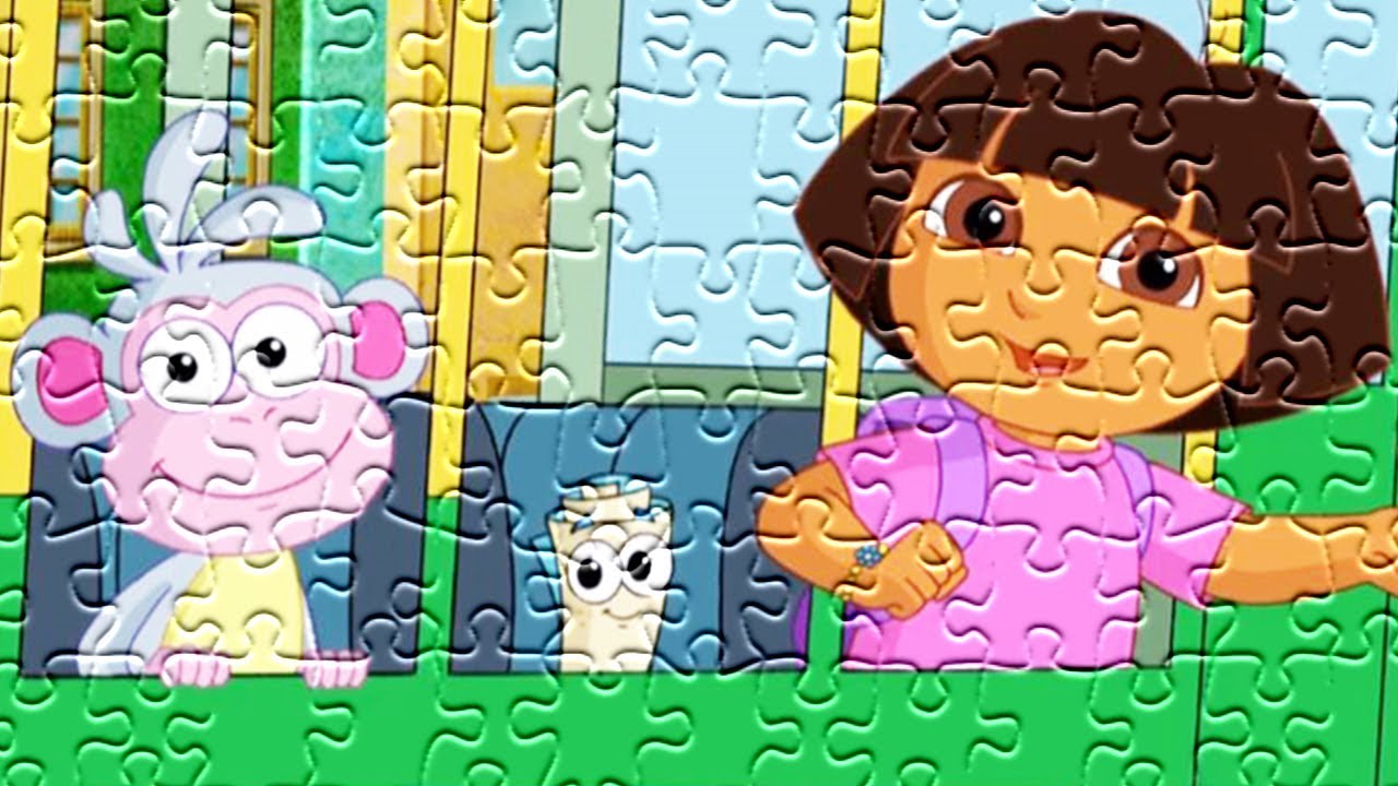 DORA Puzzle Games For Kids - With Monkey - YouTube