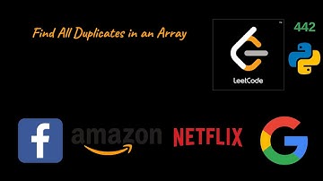 Find All Duplicates in an Array | Leetcode 442| Python
