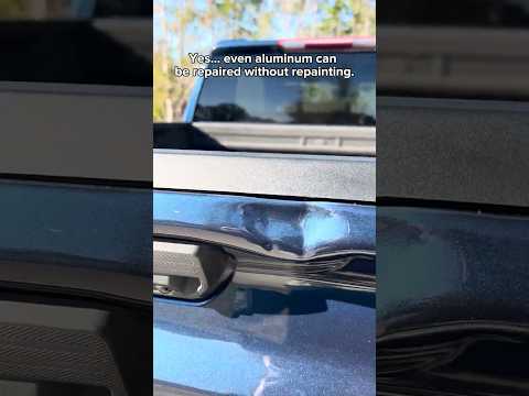 Paintless dent repair on aluminum? #pdr #paintlessdentrepair #pdrtraining #truck