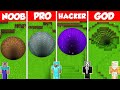 ROUND TUNNEL BASE BUILD CHALLENGE - Minecraft Battle: NOOB vs PRO vs HACKER vs GOD / Animation