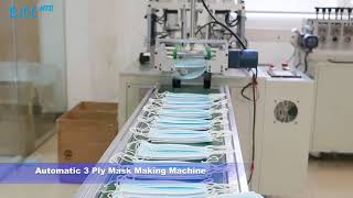 High Speed Full-auto 3ply Disposable Mask Making Machine