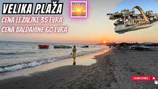 Velika Plaža Ulcinj Montenegro beach, cene ležaljki 35e, Baldahine 60e #montenegro #beach Velika Plaža Ulcinj Montenegro beach, cene ležaljki 35e, Baldahine 60e #montenegro #beach