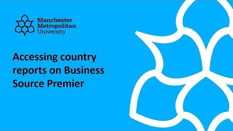 Accessing country reports on Business Source Premier